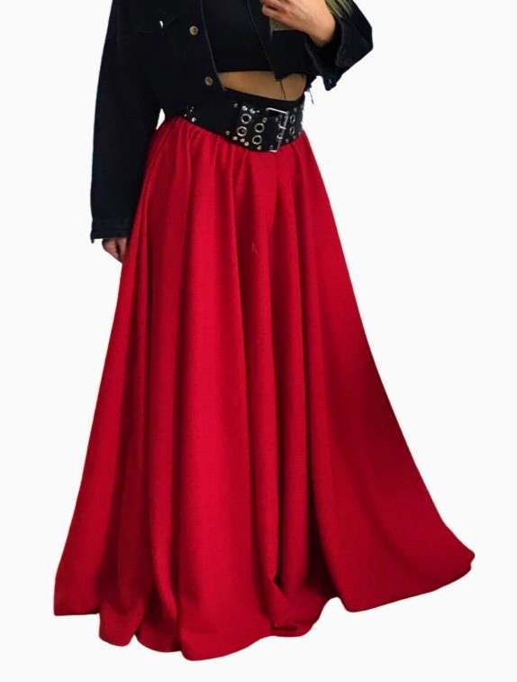 DLOUHÁ SUKNĚ - maxi sukně BOROS-SK-L-RED 07